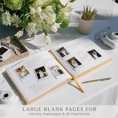 Beautiful Wedding Guest Book for Your Wedding Reception - Velvet Guestbook - color: Beige