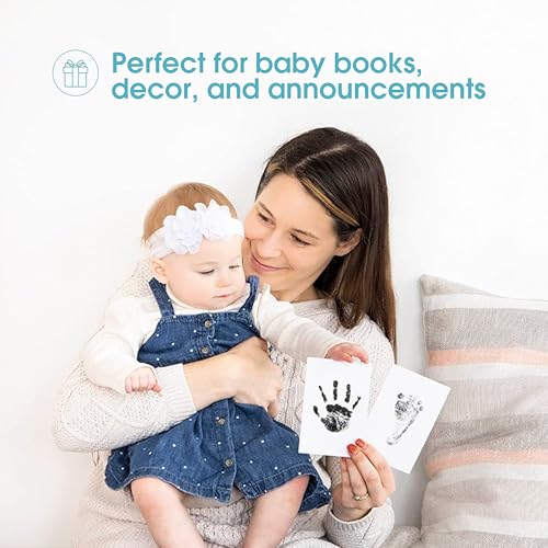 Pearhead Clean Touch Ink Pad Kit, 2-Pack, Baby Keepsake Gift - color: Black New Packaging 2-Pack, size: Regular 2.5" x 3.5”