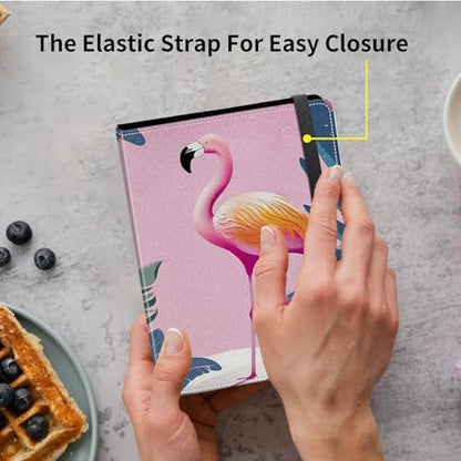 Small Photo Album 3.5x5 inch 80 Pictures PU Leather Photo Albums with Transparent Inner Pockets & Elastic Band for Wedding Boys Girl Travel Family Pictures - Cute Pink Flamingos - color: Cute Pink Flamingos, size: 3.5x5 Photo Album