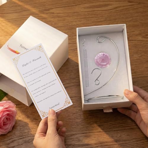 Bereavement Gifts for Loss of Loved One, Hanging Pink Rainbow Maker - color: Pink Ball