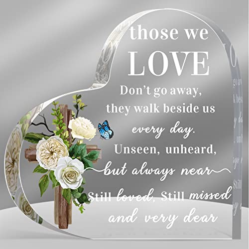 Jetec Bereavement Gift Acrylic Heart Sympathy Memorial Gift, Classic Style - style: Classic