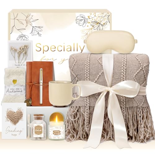 Mothers Day Get Well Gifts for Women Self Care Gift Basket - Birthday Gifts for Women Spa Care Package - Sympathy Inspirational Easter Day Gift Set for Her Mom Sister Friend Wife (Khaki) - color: Khaki