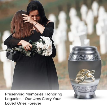 Fantasy Turtle Urn for Ashes Adult Male - Urn for Ashes for Women | Turtle Urn - Sea Turtle Urns for Human Ashes - Urns for Human Adult Man - 3" Small Urn 2/3 Tablespoon of Ashes - Keepsake Box - size: 3 inch (Set of 1)
