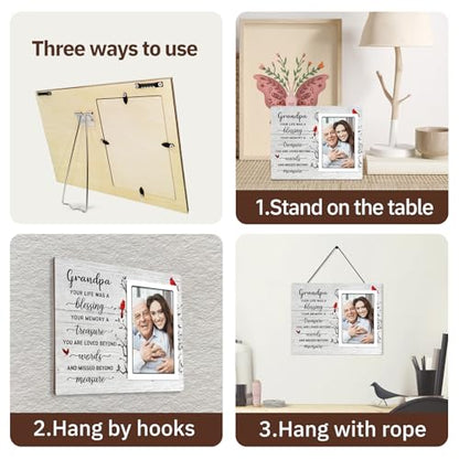 SteadStyle Grandpa Memorial Gifts, Memorial Picture Frame 10x8 In - style: Grandpa