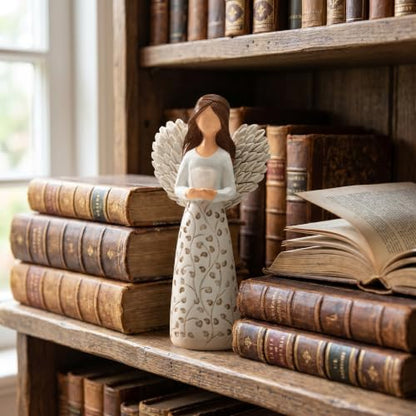 5.9" Sympathy Angel Figurine Remembrance Gift for Loss of Loved One | Remembrance Gift, For Loss of Loved One - color: White03