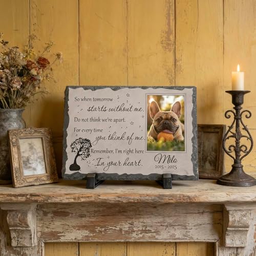 Personalized Photo Pet Memorial Stone for Dogs Cats - color: Memorial 7