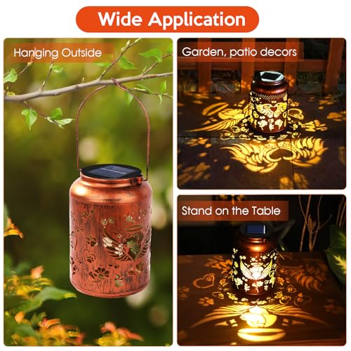 Dog Memorial Solar Lanterns Pet Passing Away Memorial Gifts for Loss of Dog | Paw Angel Sympathy Remembrance Bereavement Outdoor Pet Funerary Grave Decor