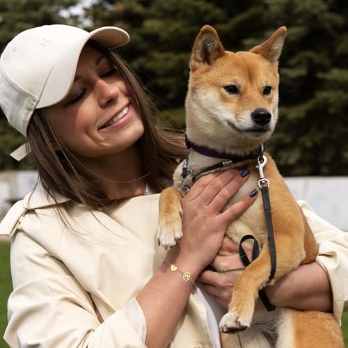 Dog Memorial Gifts for Loss of Dog Paw Initial Bracelet for Women with Heart Dogs Mom Gifts Adjustable Pet Paw Gold Bracelets for Women Memorial Gift for Pet Lover Birthday Jewelry - style: F