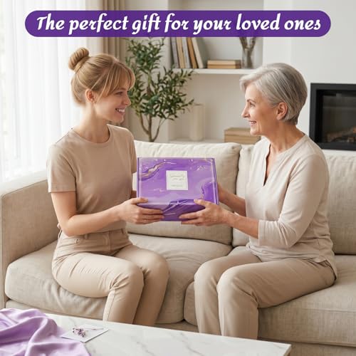 Get Well Soon Gift Baskets for Women,Self Care Gift Package Box, Birthday,Spa & Sympathy Care Package Gifts Set for Mom, Wife, Girlfriend, Sister & Friends - color: Purple