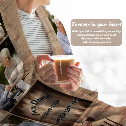 Vsmoedb Custom Memorial Blanket with Pictures for Loss of Loved One - color: Select07