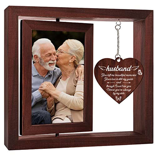 Vetbuosa Memorial Gifts for Loss of Husband, Sympathy Picture Frame, Sympathy Gifts for Loss of Husband,Bereavement Grief Remembrance Condolence Gift,Fits 4x6 In Photo - color: Brown, size: 4x6 Inches - Husband