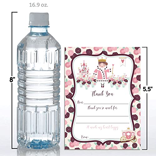 Amanda Creation Queen of Hearts Royalty Themed Birthday Party Thank You Notes, Ten 4" x 5.5" Fill-In the Blank Cards with 10 White Envelopes - style: Queen of Hearts Royalty