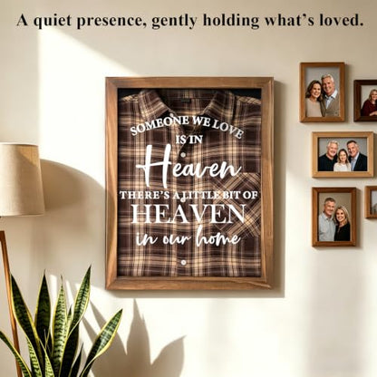 Sympathy Gifts for Loss of Loved One, Clothing Memorial Shadow Box Frame - color: Brown