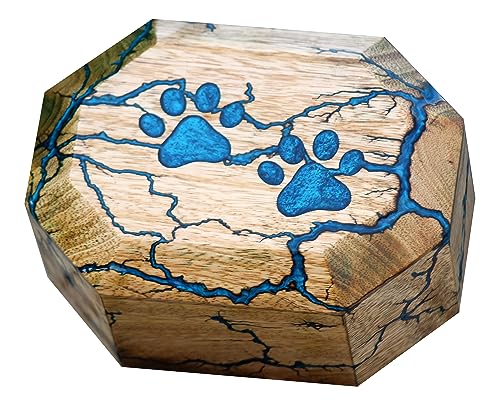 Personalized Wooden Cremation Urn | Handmade Urns for Dog/Cat Ashes | Cremation Box | Wooden Urn for Dog Ashes | Urn for Pet (8 x 5.75 x 4 (130CB)) - color: 8 X 5.75 X 4 (130cb)