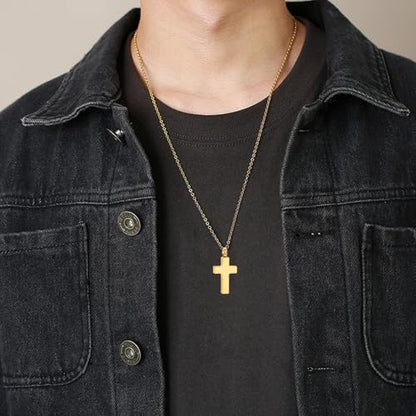 Cross Urn Necklace for Ashes for Men Women Cremation Jewelry Urns Locket Pendant Ashes Holder Memorial Jewelry-Always in My Heart - color: Always in My Heart,Gold