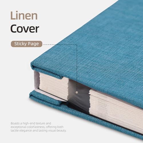 Vienrose Large Photo Album Self Adhesive for 4x6 5x7 8x10 Pictures Scrapbook Album DIY Scrap Book 40 Sticky Pages with A Metallic Pen | Scrapbook Album, 20 Sheets, 4x6 5x7 8x10 Photos, Metallic Pen, DIY Memory Book, Travel Photos, Birthday Gift - color: S