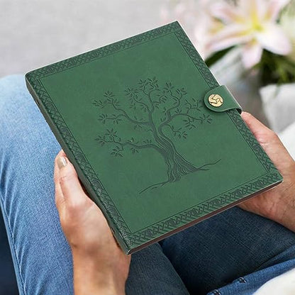 SEEHAN 4x6 Photo Album Holds 200 Photos Small Photo Album 4x6 Family Picture Album Memory Photo Book - color: Army Green