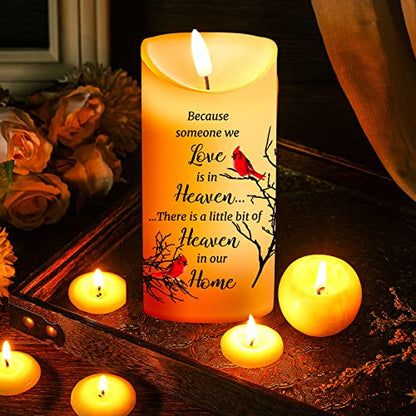 Gerrii Flameless Cardinal Memorial Sympathy Candle LED Battery,Stylish Style - style: Stylish Style