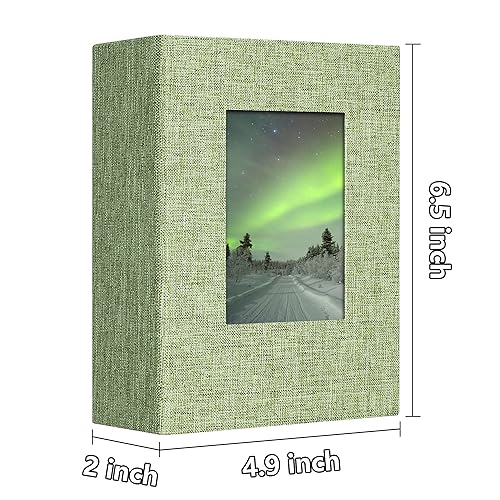 Photo Album 4x6 52 Pockets Photo Albums with Linen Cover Picture Albums for Family, Wedding, Baby, Photo Book Holds Vertical Pictures GrassGreen - color: GrassGreen, size: 52 Pockets