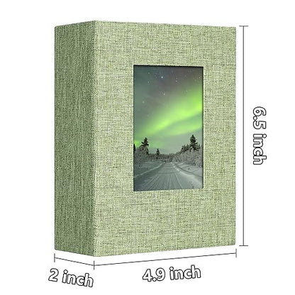 Photo Album 4x6 52 Pockets Photo Albums with Linen Cover Picture Albums for Family, Wedding, Baby, Photo Book Holds Vertical Pictures GrassGreen - color: GrassGreen, size: 52 Pockets
