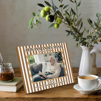 in Loving Memory Picture Frames, Memorial Picture Frame, Memorial Sympathy Bereavement Gifts for Loss of Loved Ones, Always on My Mind in Loving Memory Wood Photo Frame for 5x7 Photos