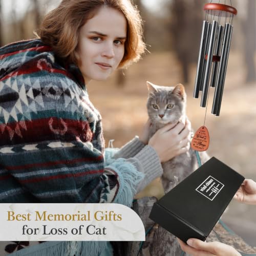 SteadStyle Cat Memorial Gifts for Loss of Cat, 36" Pet Memorial Wind Chimes | Pet Memorial Gifts for Cats, Loss of Cat Sympathy Gift, Cat Remembrance Bereavement Gifts, Wind Chimes Outdoor Garden Patio - size: 36 In