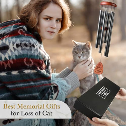 SteadStyle Cat Memorial Gifts for Loss of Cat, 36" Pet Memorial Wind Chimes | Pet Memorial Gifts for Cats, Loss of Cat Sympathy Gift, Cat Remembrance Bereavement Gifts, Wind Chimes Outdoor Garden Patio - size: 36 In