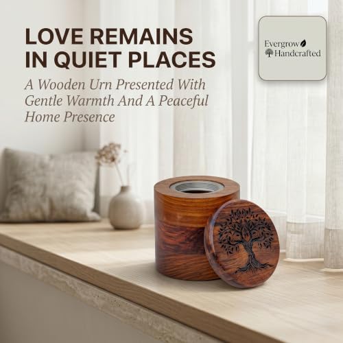 Rosewood Tree of Life Cremation Urn for Human Ashes | Rosewood - size: Medium