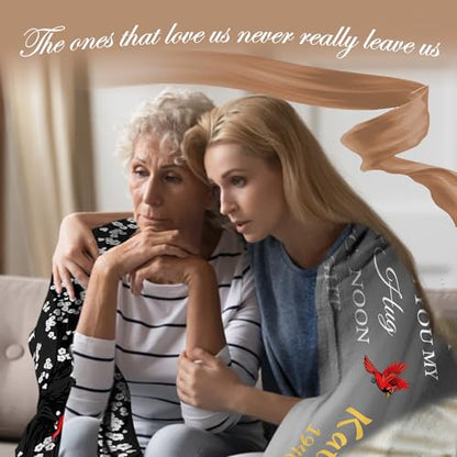 Vsmoedb Custom Memorial Blanket with Pictures for Loss of Loved One - color: Select05