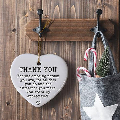 Jocidea Thank You Keepsake - Ceramic Heart Keepsake - Thank You Gift & Appreciation Present - color: You Are Truly Appreciated