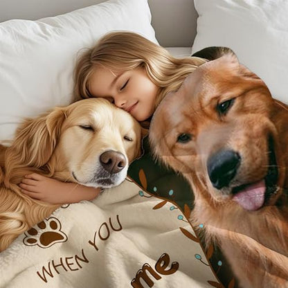 Ship Next Day, Customized Pet Memorial Gifts, Custom Dog Blanket with Picture Name, Personalized Pet Memorial Blanket with Photos, Loss of Pet Sympathy Gift, Dog Passing Away Bereavement Gifts - color: Dog Blanket 1