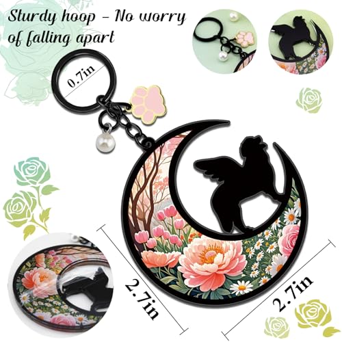 Dog Memorial Gifts for Loss of Dog Angel on Moon | Sympathy Gift Pet Memorial Gifts for Dog Bereavement Condolences Gift for Loss Dogs Bereavement Keychain