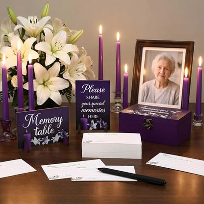 Gilprop 112 Pcs Share a Memory Cards for Celebration of Life, Lily - style: Lily