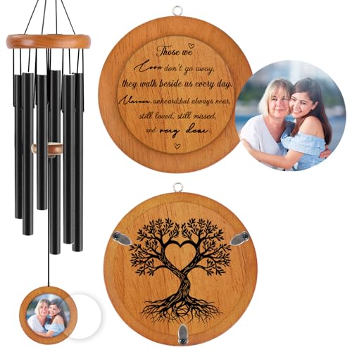 Memorial Wind Chimes for Outside, Sympathy Gift for Loss of Loved One Mom Dad, Ideal for Funeral, Remembrance & Bereavement, Tree of Life,Outdoor Use,32" - size: tree of life