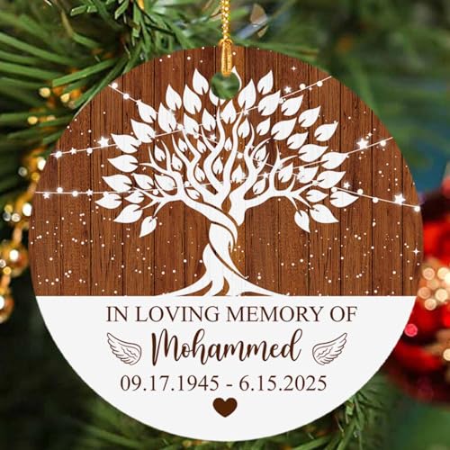 in Loving Memory Christmas, Customized Memorial First Christmas Ornament 2026, Sympathy Gifts, Personalized Bereavement Gift for Loss of Family, Memorial 1st Xmas Ornament, Xmas Tree Decor Gifts - color: In Loving Memory Christmas Ornament #1