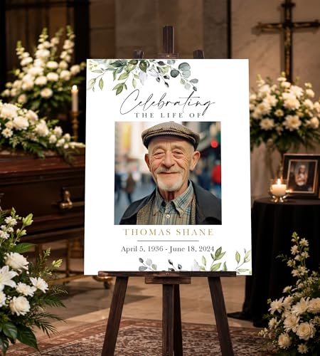 Personalized Celebration Life Sign, Custom Memorial Sign, In Loving Memory Sign, Funeral Welcome Sign, Celebration of Life Welcome Sign, Celebration Life Poster -12 - color: Backgrund#12