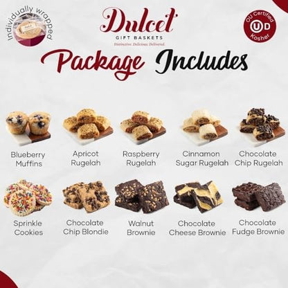 Dulcet Gift Baskets Classic Get Well Fresh Baked Cookie & Brownie Gift Tin- Perfect Get-Well Gift Card for Men, Women, Mom, Dad -Friends Family, Son-Daughter, Sister-Brother or Co-worker. - style: Get Well