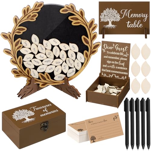 Amyhill Celebration of Life Favors Memory Guest Book, Laurel Wreath, Brown - style: Laurel Wreath