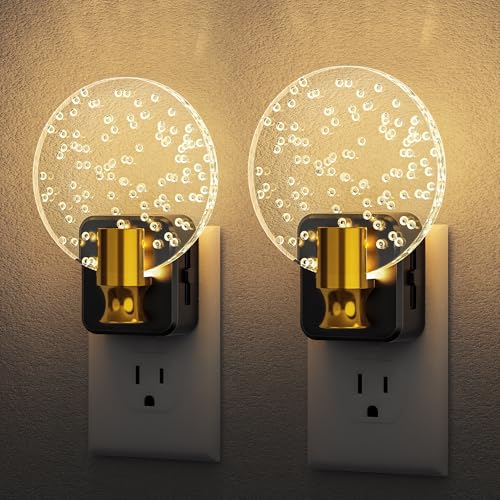 DORESshop LED Night Light[2 Pack], Decorative Night Light Plug Into Wall | Dusk-to-Dawn Sensor, Dimmable Nightlights for Bathroom Hallway, Bedroom,Kids Room,Stairway, Soft White - color: Warm White, size: 2 Count (Pack of 1)