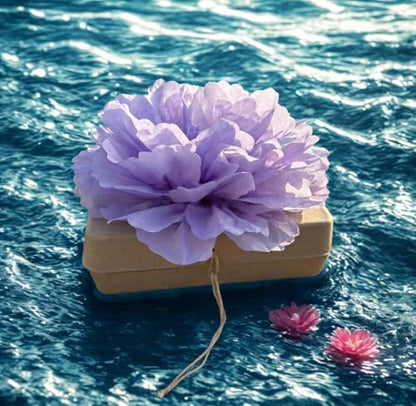 Cruise Approved Biodegradable Water Burial Urn, Lilac Flower, Large Adult