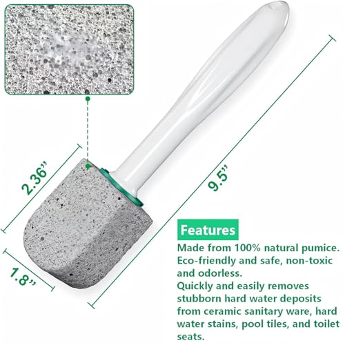 6 Pack Pumice Stone for Cleaning with Handle Toilet Bowl Cleaner