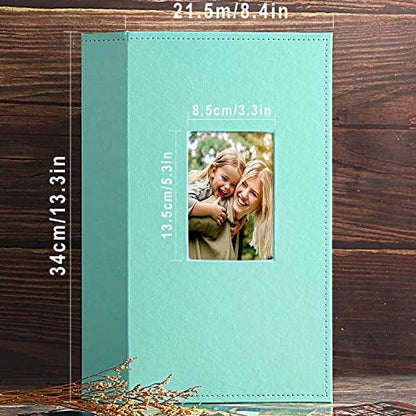Ywlake Photo Album 4x6 300 Pockets, Leather Photo Albums Holds 300 Horizontal Only Pictures Teal - color: Teal, size: 300 Pockets