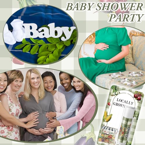 30 Pack Locally Grown Baby Shower Games Prizes Party Gifts Bulk Lip Balms Favors for Winners Adults Guests Gender Reveal Favors Decorations Baby Shower Souvenirs Gift Bags Stuffers - style: Greenhouse Vegetables
