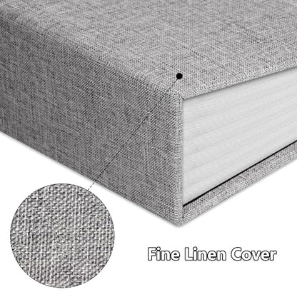 Photo Album 4x6 100 Pockets Photo Albums with Linen Cover Picture Albums for Family, Wedding, Baby, Photo Book Holds Vertical Pictures Grey - color: Grey, size: 100 Pockets