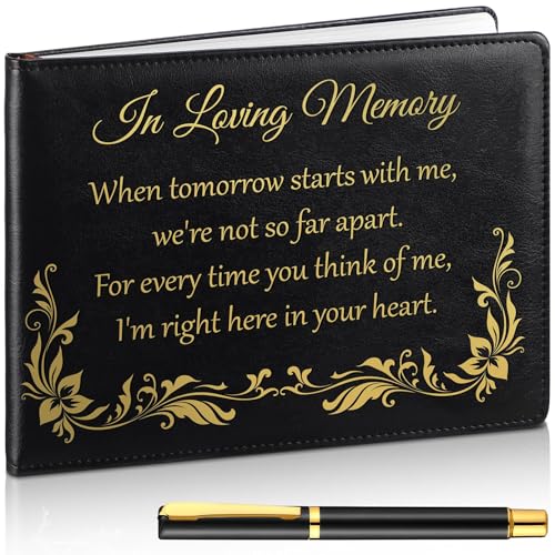 Yingzhao Memorial Funeral Guest Book with Pen 144 Pages Cardinal Funeral Guest Sign in Book for Memorial Service Celebration of Life Party Supplies in Loving Memory(Dove of Peace) - style: Dove of Peace