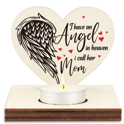 Heart Shaped Wooden Tealight Candle Holder, Memorial & Sympathy Gift with Cardinal, Rustic Wooden Remembrance Decor for deceased Relatives Candlestick Holders SLZ6 - color: It's the Friends