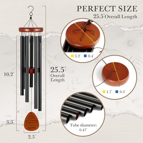 Dog Memorial Gifts for Loss of Dog, Pet Wind Chimes 25.5 in | Pet Memorial Gifts for Dogs, Loss of Dog Sympathy Gift, Dog Passing Away Remembrance Gifts, In Memory of Dogs, Garden Patio