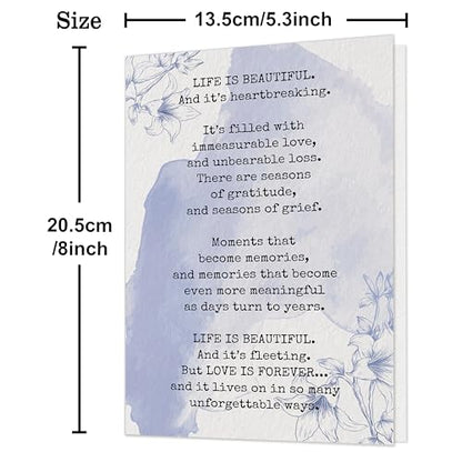 IDU Sympathy Card,Sympathy Cards Gifts for Loss of Loved One,Condolences Cards with Envelopes,Bereavement Card for Friend Family Coworker Neighbor - style: ZN394