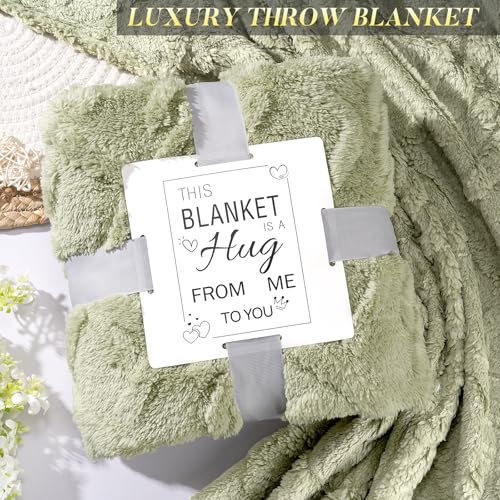 Get Well Soon Gift Baskets for Women, Care Package for Women After Surgery Recovery Gifts, Birthday Gifts, Thinking of You Cancer Care Gift for Sick Friends, Feel Better Encouragement Box - color: Sage Green