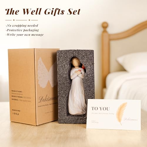 Cardinal Gifts for Women Angel Cardinal Figurine Decor Memorial Sympathy Gifts for Loss of Loved One Hope in Heart - style: Heartfelt